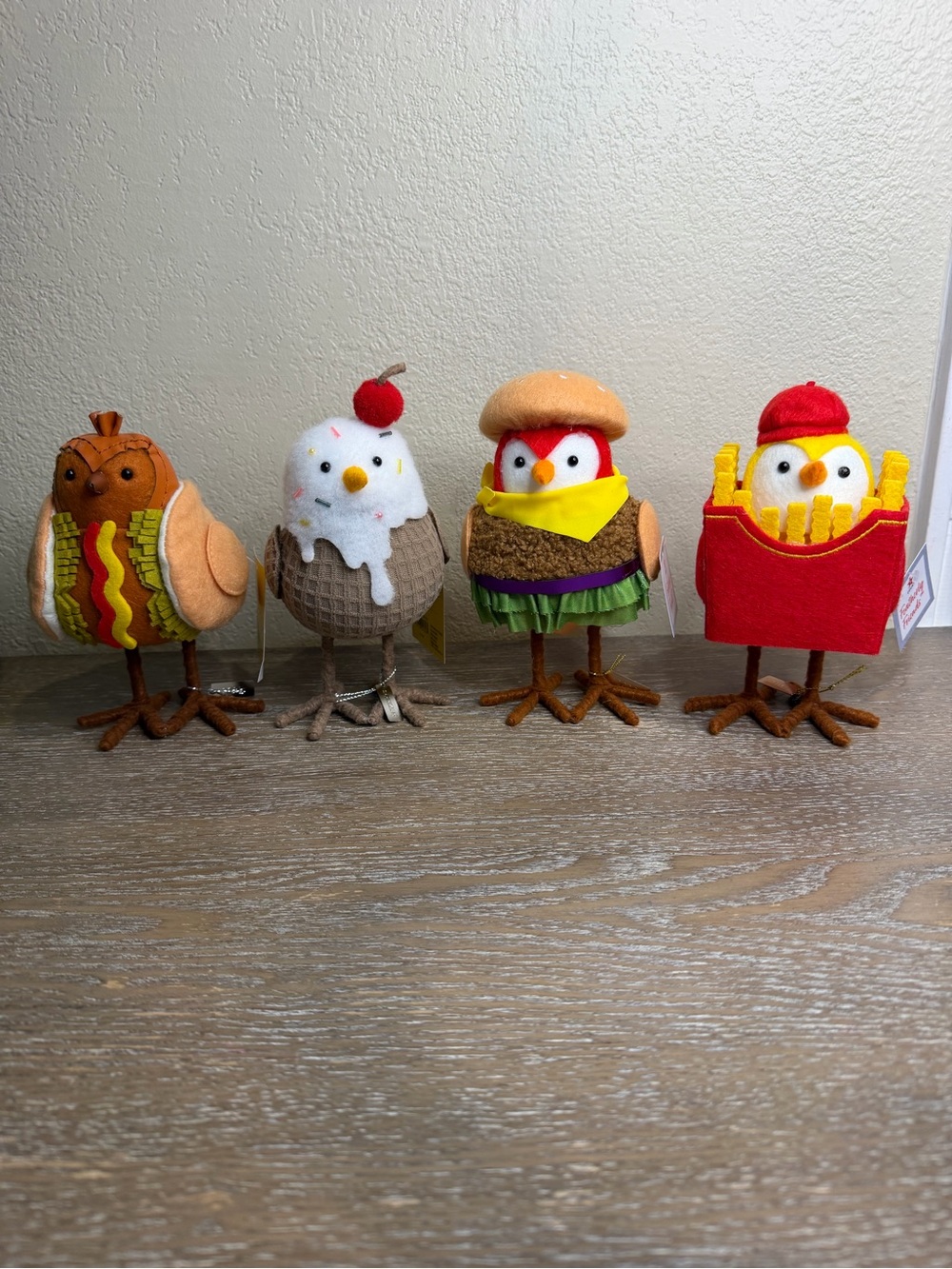 Target Bullseye Birds SET OF 4  Ice Cream & Hot Dog (2025) Fries & Burger (2026)